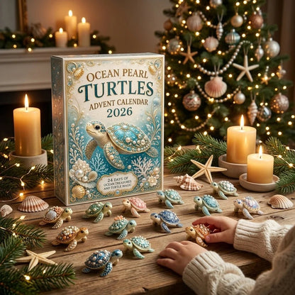 ⏳ Last Day 49% OFF – 🐢 2026 Ocean Turtle Christmas Advent Calendar | 24 Unique Acrylic Turtle Collectibles with Colorful Ocean-Inspired Designs for Daily Holiday Surprises 🌊✨