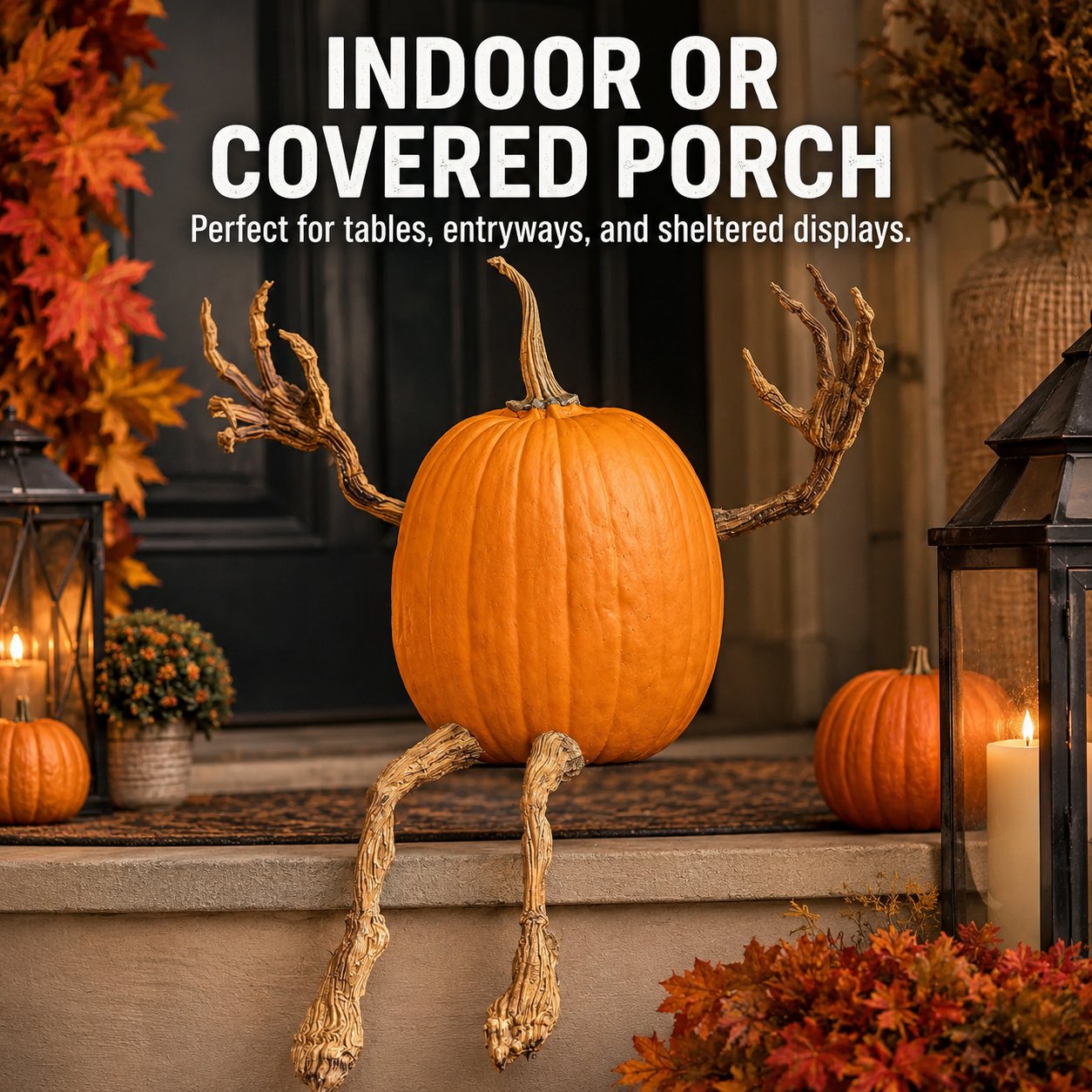 🎃 Poseable Pumpkin Limbs Set, No-Carve Halloween Decorations