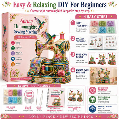 💥LAST DAY SALE 49%OFF💥🌸Spring Hummingbird Sewing Machine 💗 3D Limited Keepsake Edition