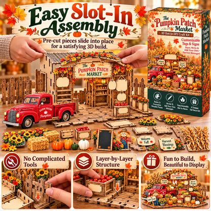 🍂 Pumpkin Patch Market 3D Slot-In DIY Craft Kit