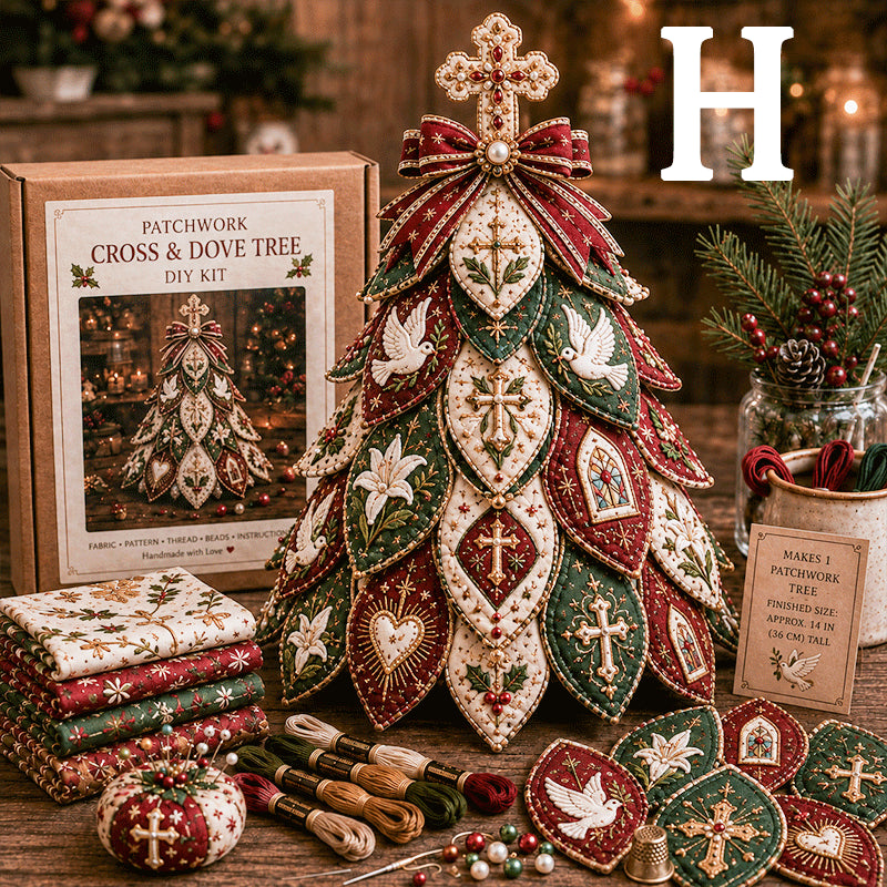 🔥49% Off Last Day - BUY 3 GET 1 FREE✝️ Religious-Themed Beaded & Quilted Christmas Tree DIY Kit