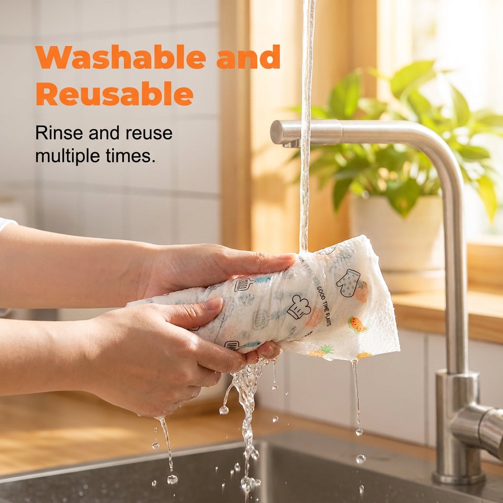 🔥 50PCS Reusable Cleaning Rag Roll – Wash, Reuse & Clean More for Less 🌿