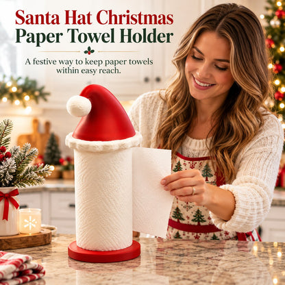 Santa Hat Christmas Paper Towel Holder