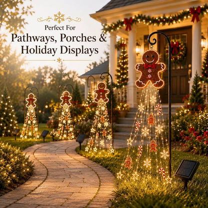 🎄 Gingerbread Magic Solar Holiday Yard Light