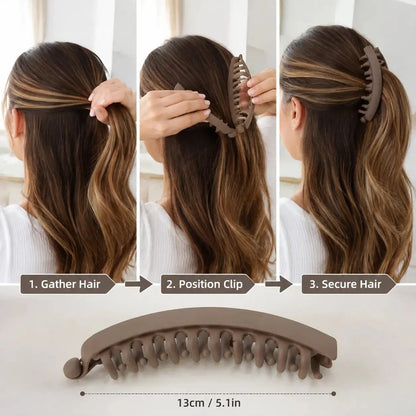 3 PCS Banana Hair Clips for Women, Cute and Stylish French Hair Claw Clips