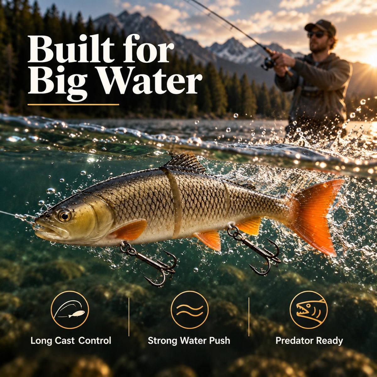 Giant Trout Multimodal Bait🎣