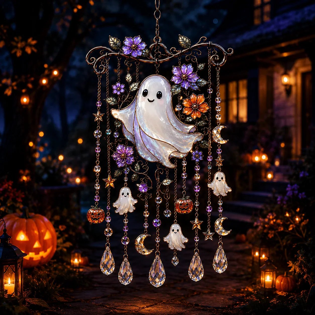 Halloween-Themed Crystal Wind Chime