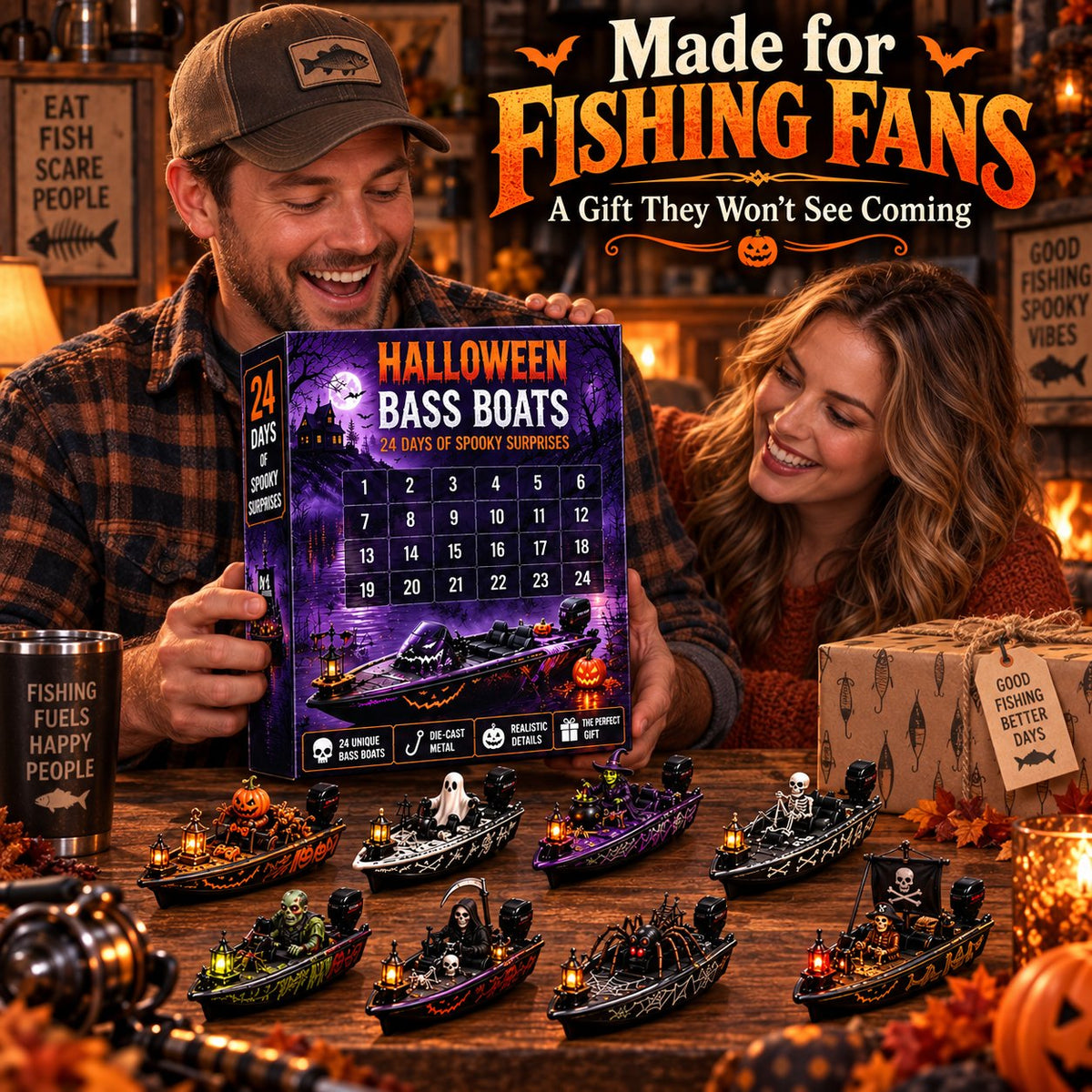 🎃 2026 Haunted Bass Boats Advent Calendar | 24 Surprises