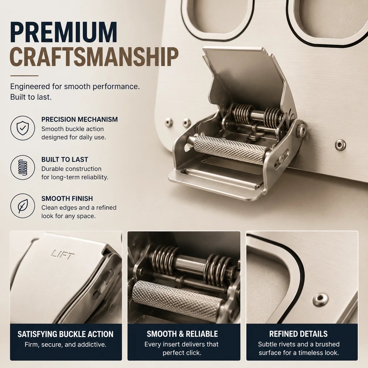 ✈️ Aviation Style Key Holder – Buckle-Inspired Wall Mounted Key Organizer for Entryway & Home