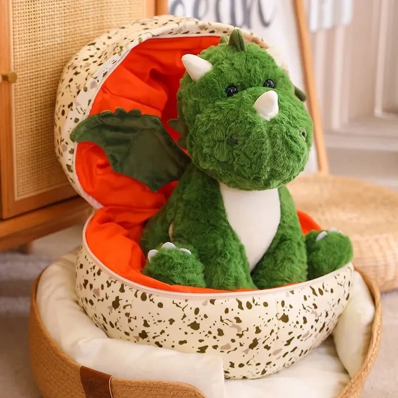 Dinosaur Egg Stuffed Pillow, Comforting Sleep Companion Doll