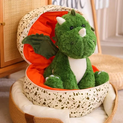 Dinosaur Egg Stuffed Pillow, Comforting Sleep Companion Doll