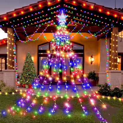 🎄✨ Magical Cascade Christmas Tree Fairy Lights