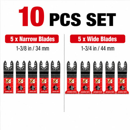 🪚 Japanese-Tooth Oscillating Multi-Tool Blades – Faster, Cleaner Cuts for Wood & PVC