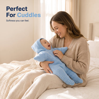 🔥HOT SALE🔥⭐Baby Starfish Knitted Romper – Cute Hooded One