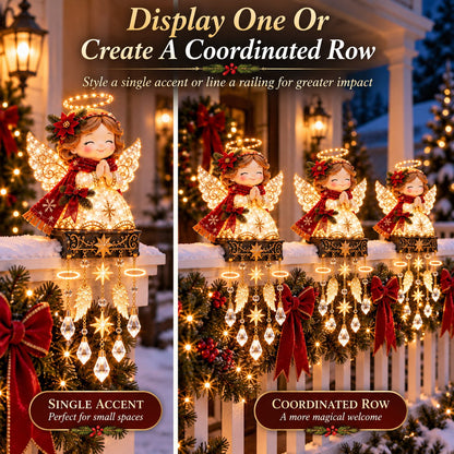 Christmas Angel Porch Railing Lights