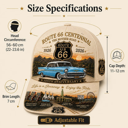 🚗- U.S. Route 66 Centennial 100th Anniversary Cap