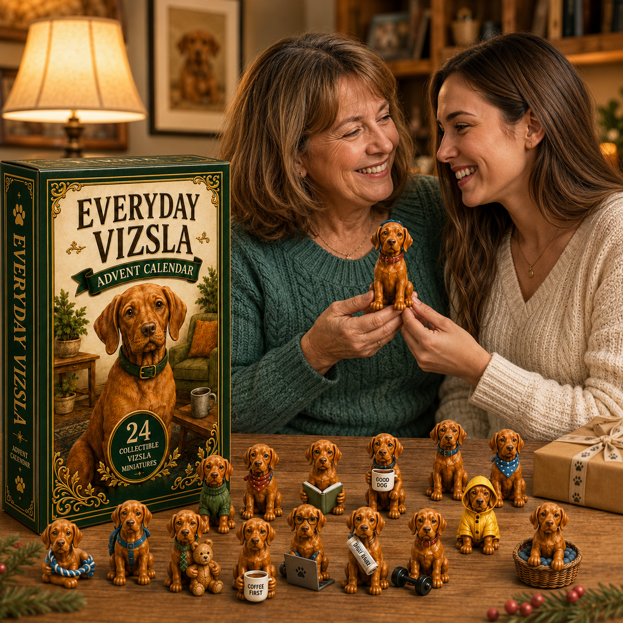 Everyday Vizsla Advent Calendar 2026 – 24 Days of Adorable Vizsla Miniatures, Daily Dog Moments & Perfect Gifts for Vizsla Lovers