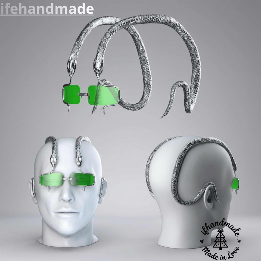 Snake Sunglasses with Green Lenses