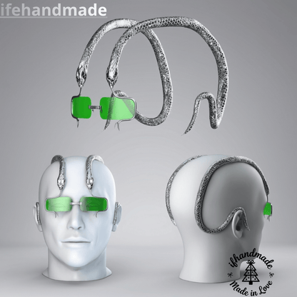 Snake Sunglasses with Green Lenses