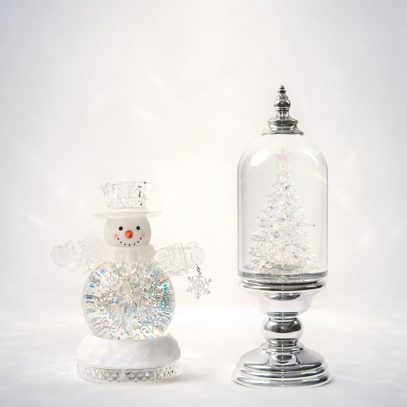 Illuminated Musical Christmas Snow Globe Lantern