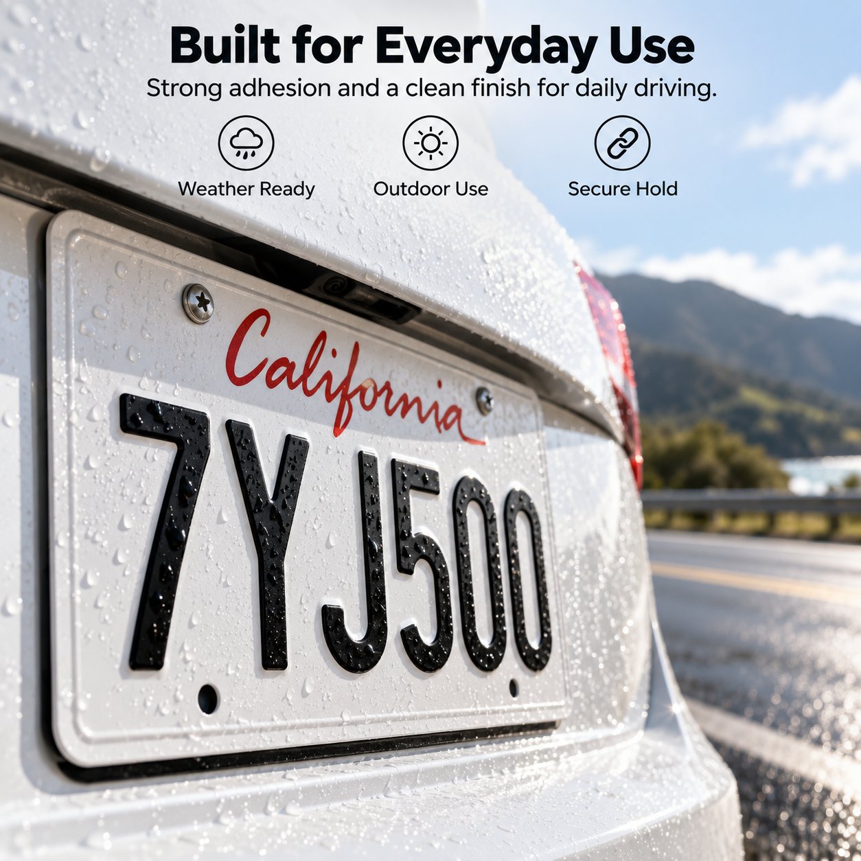 License plate protective film