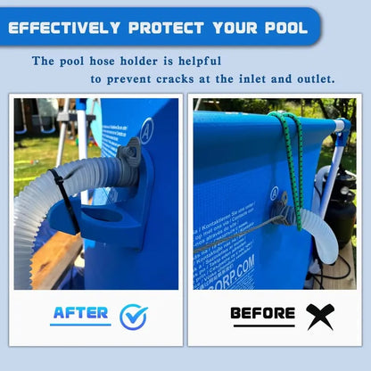 🏊‍♂️Swimming Pool Pipe Holders with Cable Ties & Hose Clamps💦🛡️