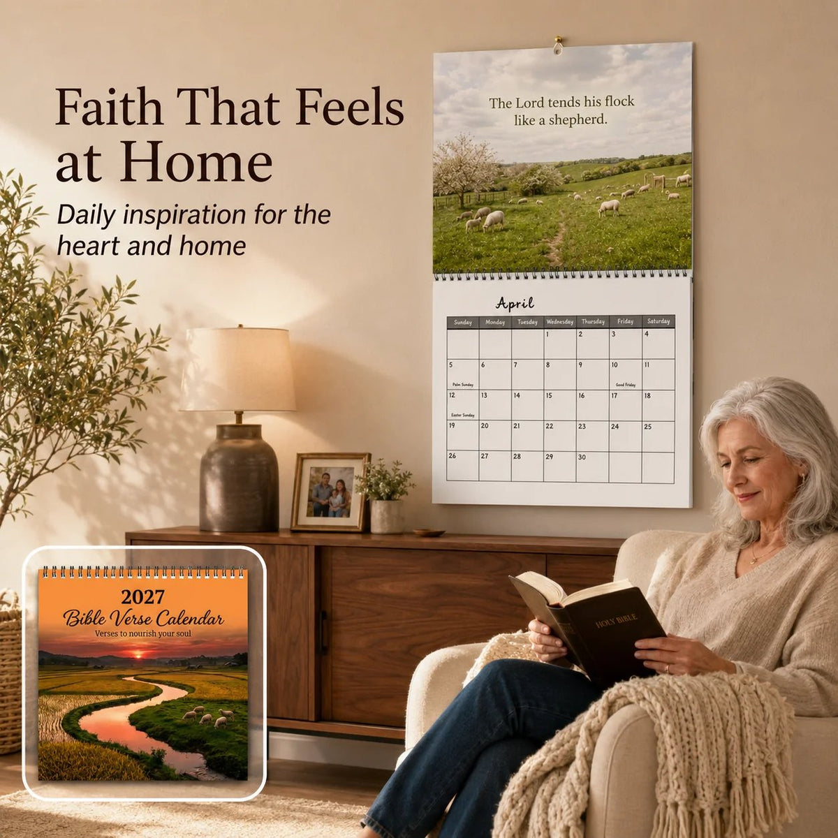 🌿 2027 Bible Verse Calendar — A Year Rooted in Faith ✝️