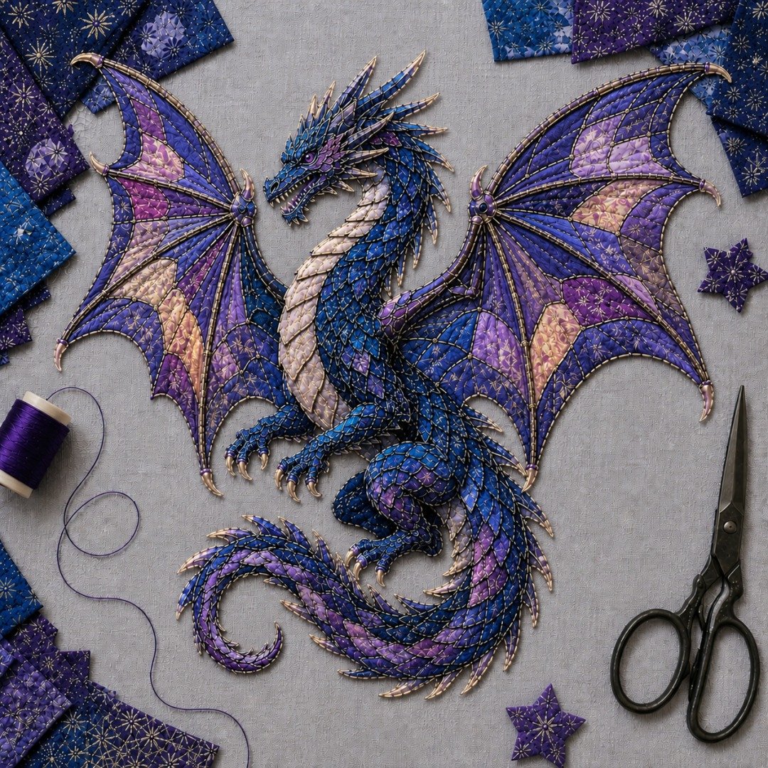 ⏳ Last Day 49% OFF – 🌙 Beginner-Friendly Mythic Wilds DIY Layered Patchwork Art Kit | Complete Kit with Patterned Fabrics, Sewing Materials & Step-by-Step Guide Included 💕