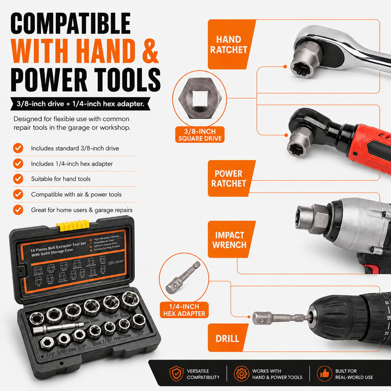 🧰13+1 PCS Bolt & Nut Extractor Set🔩-Buy 2 Get Free Shipping