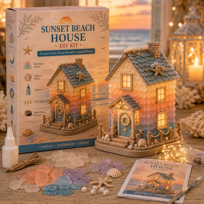 ⏳ Last Day 49% OFF – 🌅 Beginner-Friendly DIY Sunset Coast Sea Glass-Style Light Kit Collection | Complete Kit with Sea Glass-Style Pieces, LED Lights & Step-by-Step Guide Included 💕