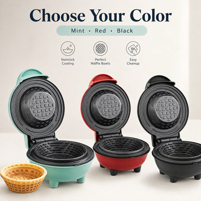 🧇 Electric Mini Waffle Bowl Maker
