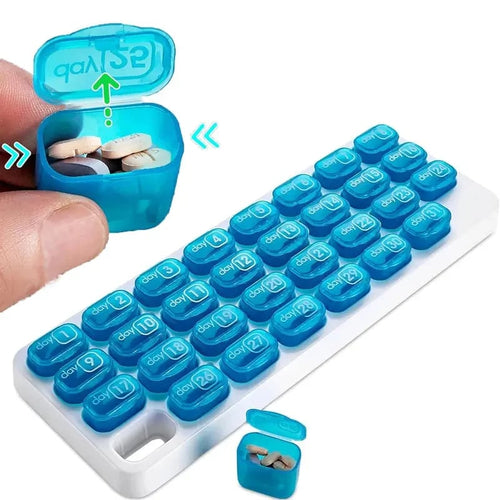 🎉💊31 Days Pill Box-Monthly Pill Organizer-Arthritis-Friendly Easy-Open Lids