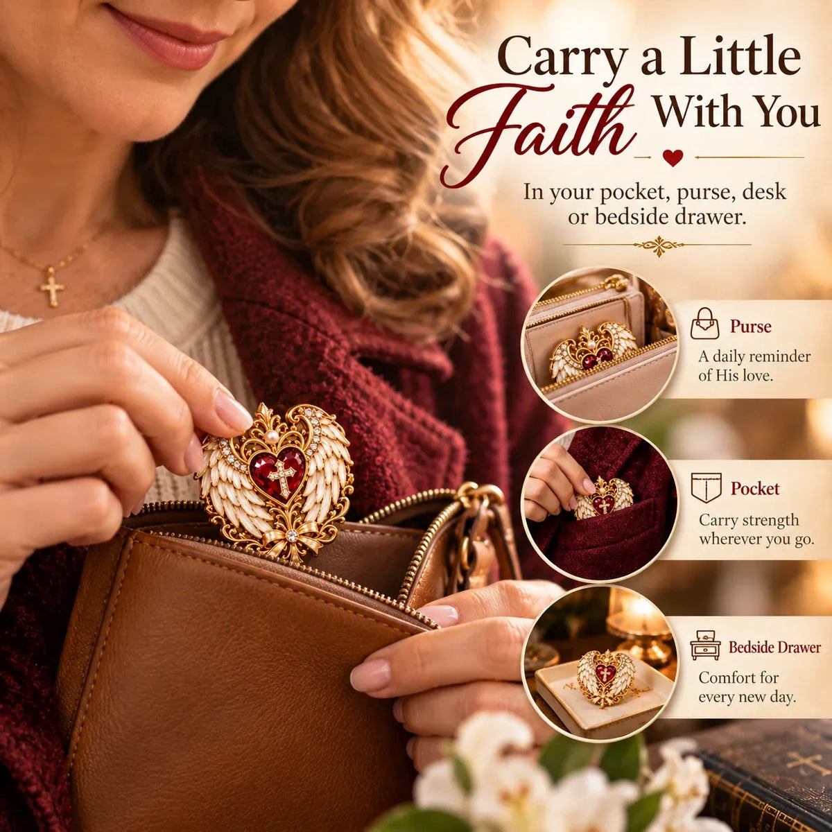 ✝️ Carry the Faith™ 3D Pocket Hug – A Little Reminder of Love (7 Designs)