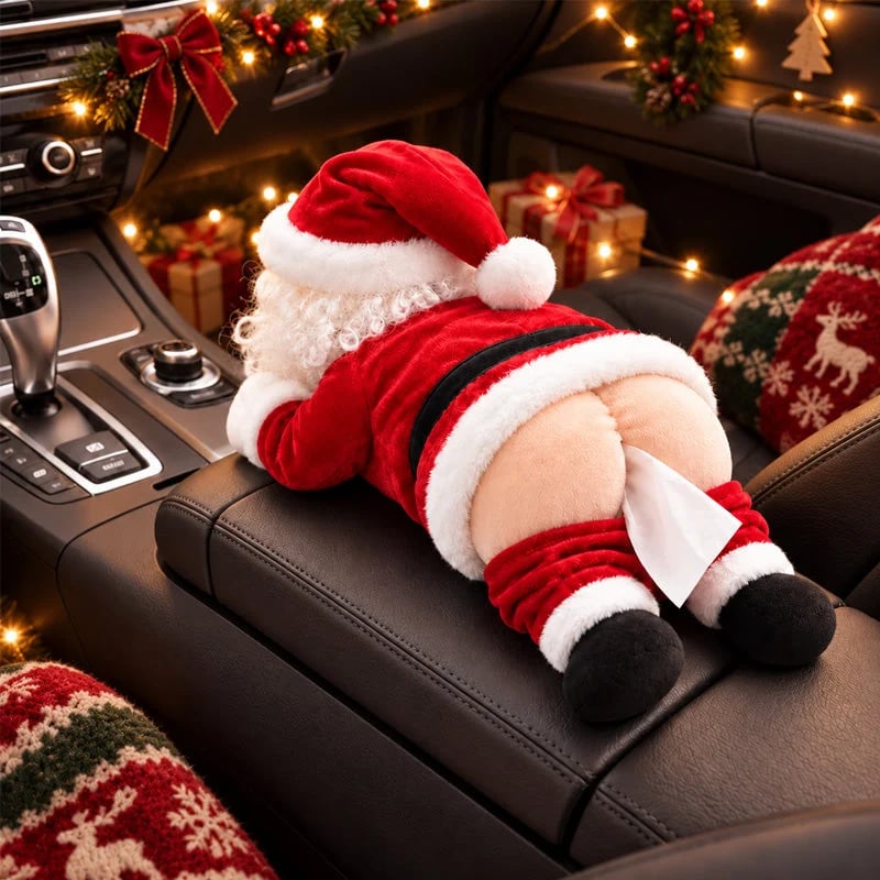 🎅 Funny Santa Butt Tissue Box – The Cheekiest Christmas Decor!