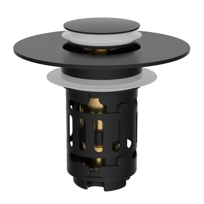 🚰 3-in-1 Sink Drain Strainer – Pop-Up Stopper + Removable Stainless Steel Filter & Hair Catcher, Fits Most Bathroom Basins