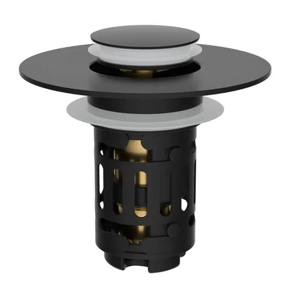 🚰 3-in-1 Sink Drain Strainer – Pop-Up Stopper + Removable Stainless Steel Filter & Hair Catcher, Fits Most Bathroom Basins