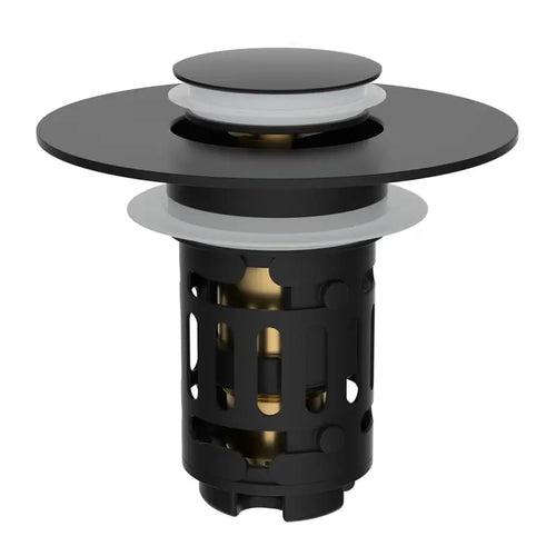 🚰 3-in-1 Sink Drain Strainer – Pop-Up Stopper + Removable Stainless Steel Filter & Hair Catcher, Fits Most Bathroom Basins