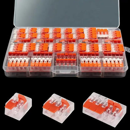 🔥 Electrical Quick Connectors Kit (75 Pcs) – Safe, Fast 2/3/5 Port Lever Wire Connectors⚡