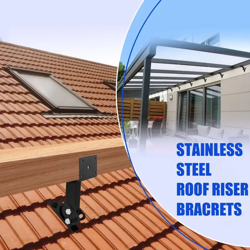 Adjustable Angle Pergola Roof Riser Brackets 🏗️