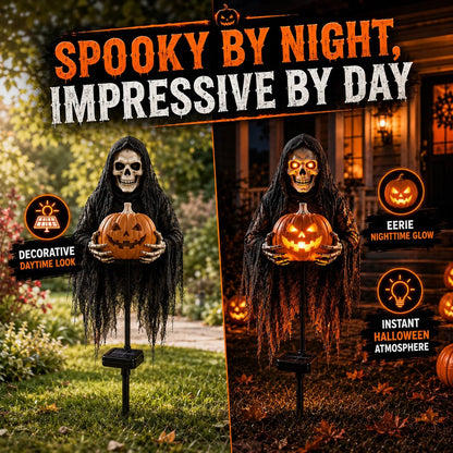 🎁 HEUTE 49 % SPAREN! 🎁💀 Soul Collector™ Pumpkin Edition Animated Halloween Yard Decoration
