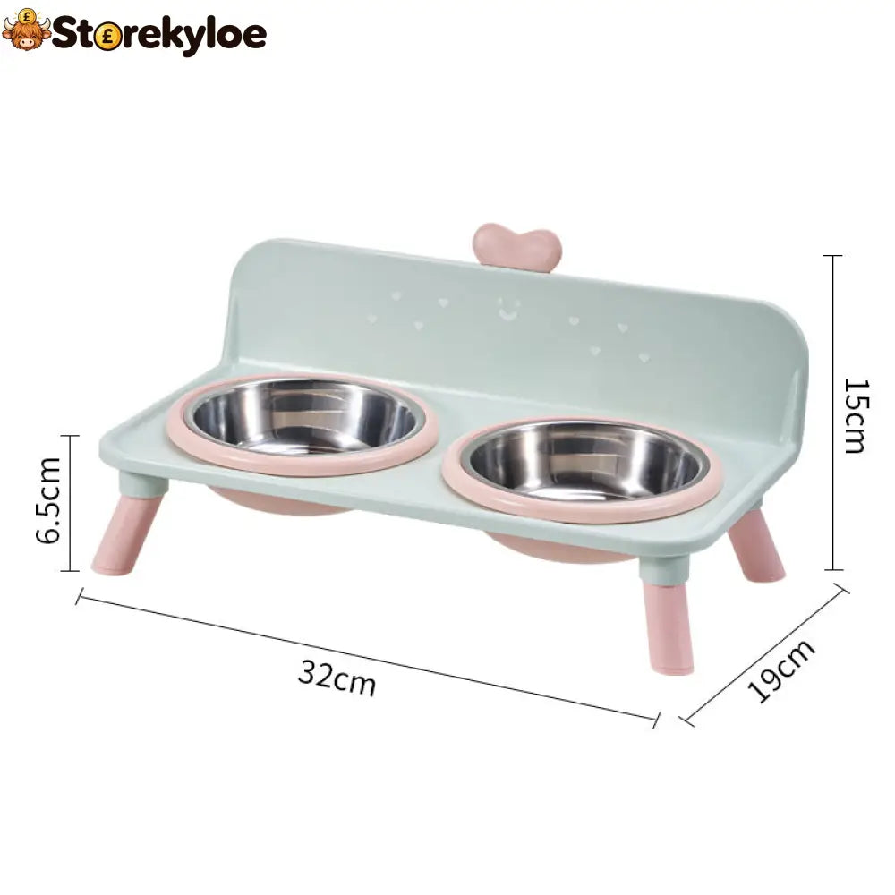 🐾 Elevated Pet Double Bowls | 4 Colors & Removable Bowls