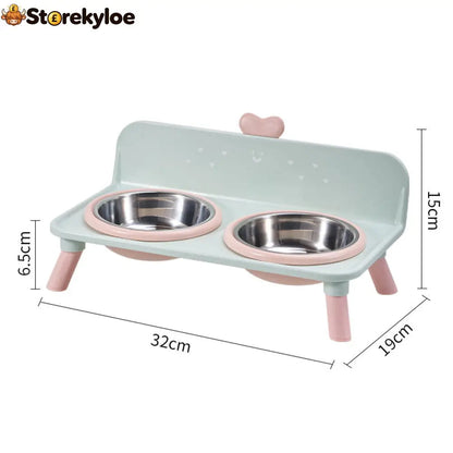 🐾 Elevated Pet Double Bowls | 4 Colors & Removable Bowls