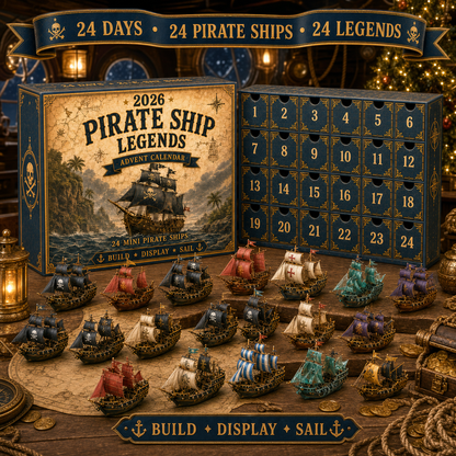⏳ Last Day 49% OFF – 🏴‍☠️⛵ Pirate Ship Legends Advent Calendar 2026 | 24 Days of High-Seas Adventure with 24 Unique Mini Pirate Ships 🎄🎁
