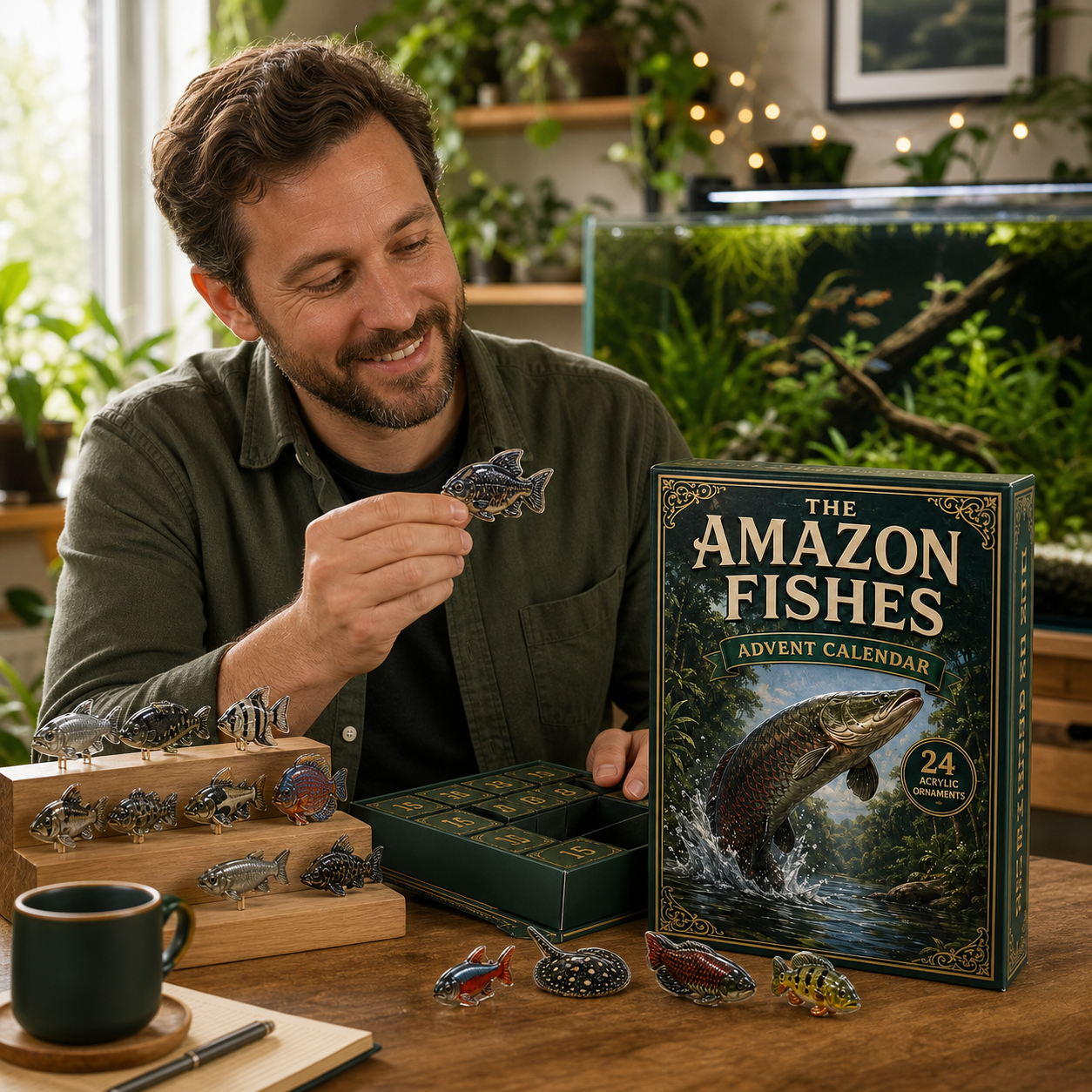 ⭐CHRISTMAS KICKOFF 40% OFF - Amazon Fished Advent Calendar 2026 - 24-Day Festive Countdown - Gift For Fish Lovers