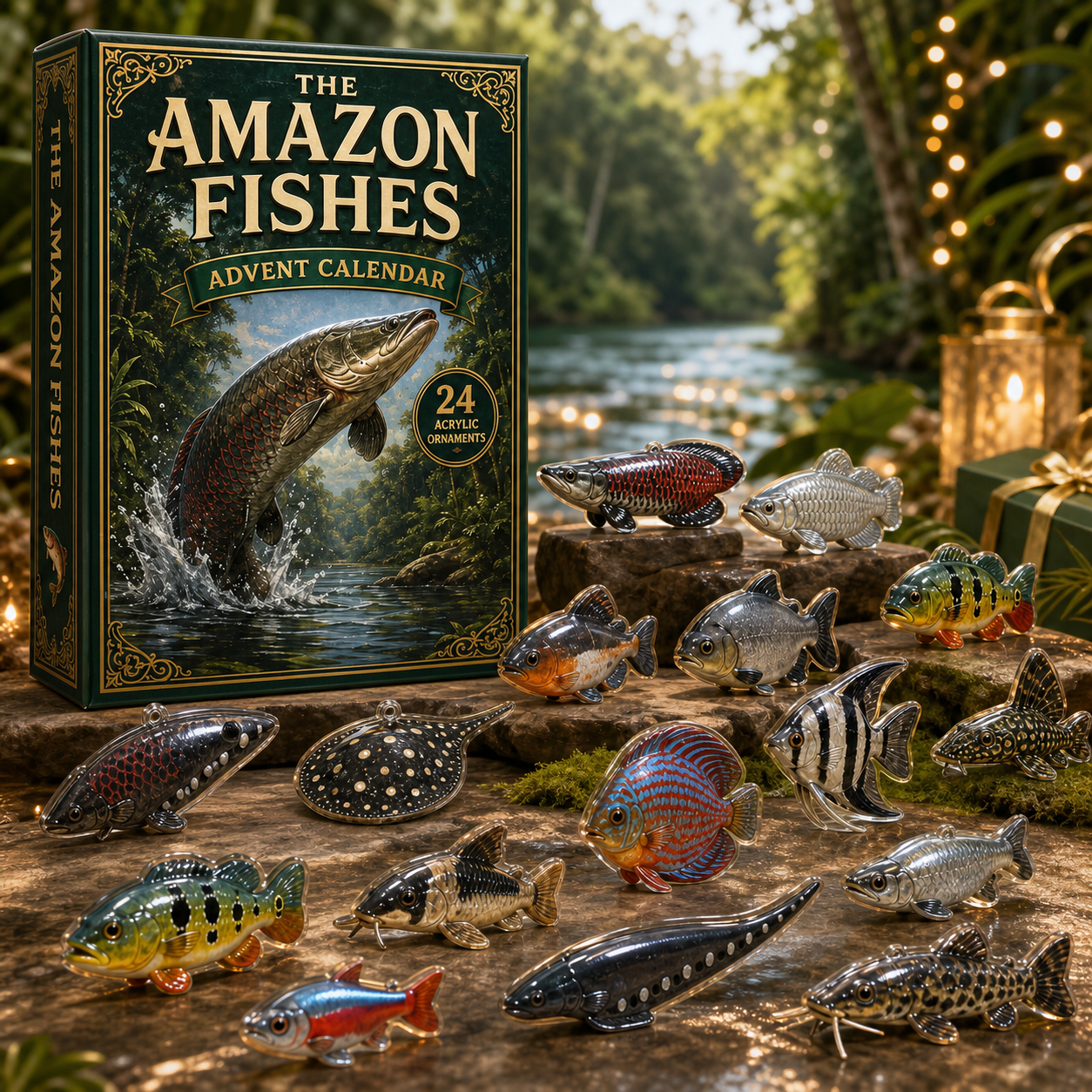 ⭐CHRISTMAS KICKOFF 40% OFF - Amazon Fished Advent Calendar 2026 - 24-Day Festive Countdown - Gift For Fish Lovers