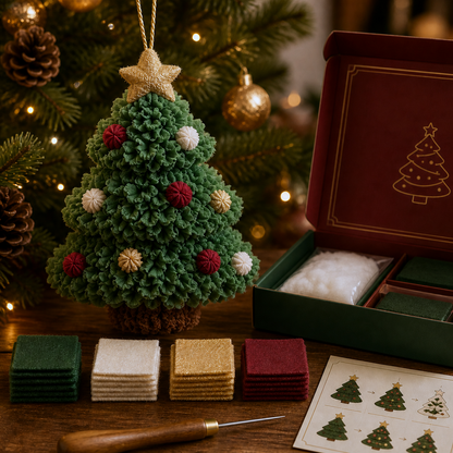 🔥49% Off Last Day 🔥 3D Fabric Poke Christmas Ornament Kit