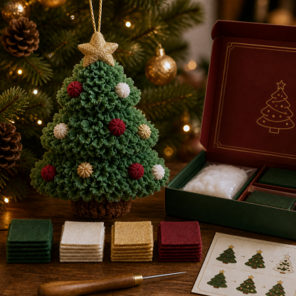 🔥49% Off Last Day 🔥 3D Fabric Poke Christmas Ornament Kit