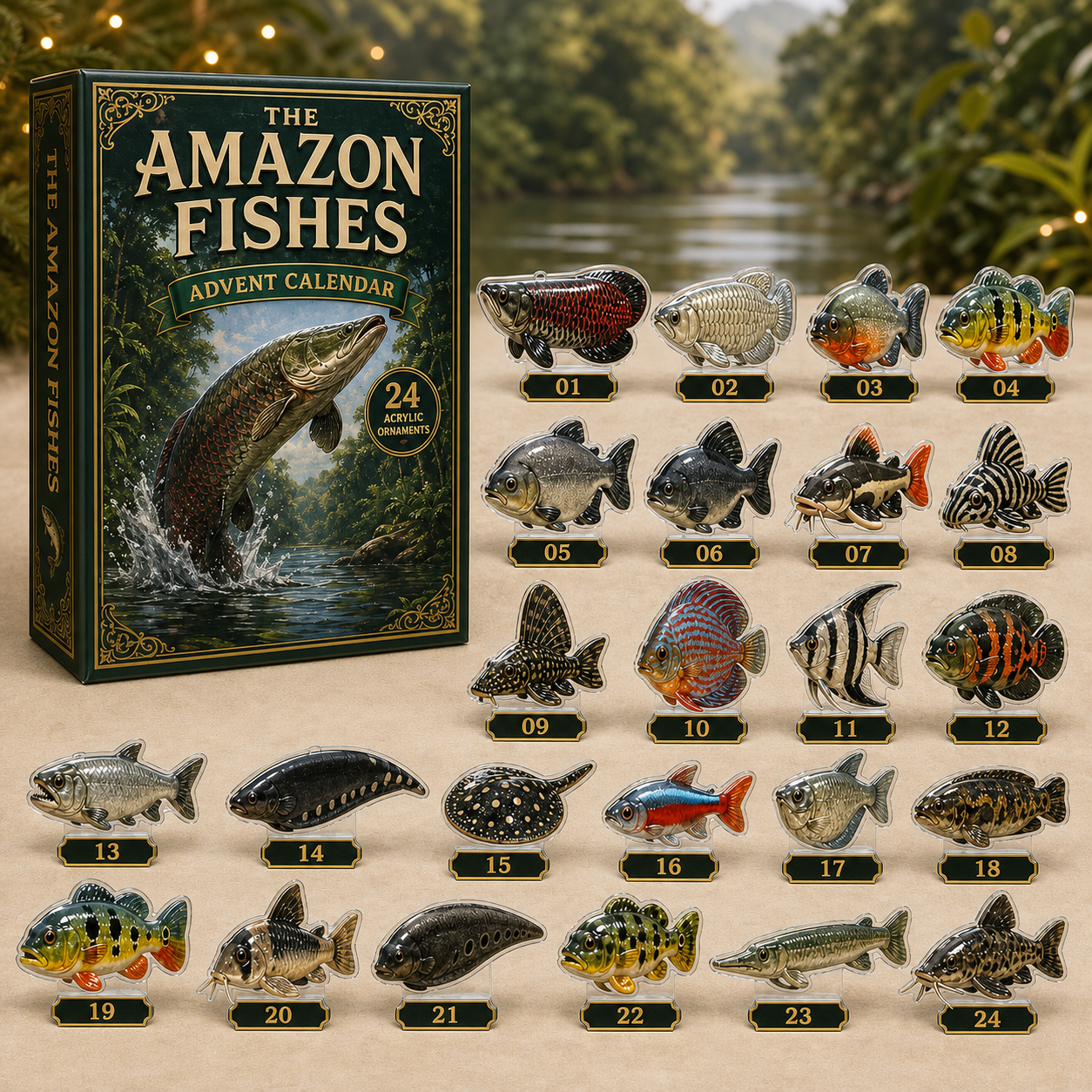 ⭐CHRISTMAS KICKOFF 40% OFF - Amazon Fished Advent Calendar 2026 - 24-Day Festive Countdown - Gift For Fish Lovers
