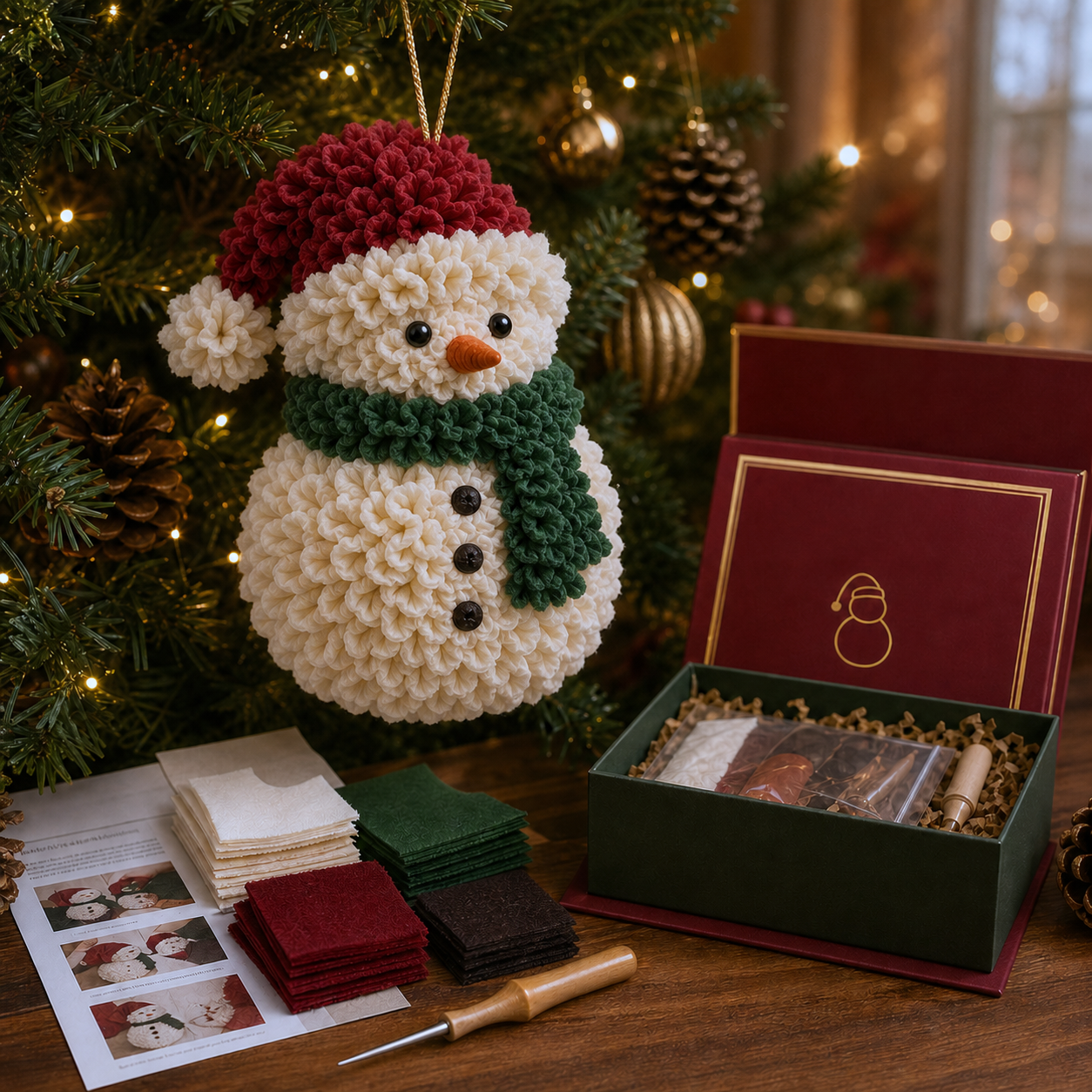 🔥49% Off Last Day 🔥 3D Fabric Poke Christmas Ornament Kit