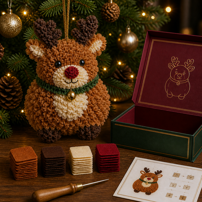 🔥49% Off Last Day 🔥 3D Fabric Poke Christmas Ornament Kit
